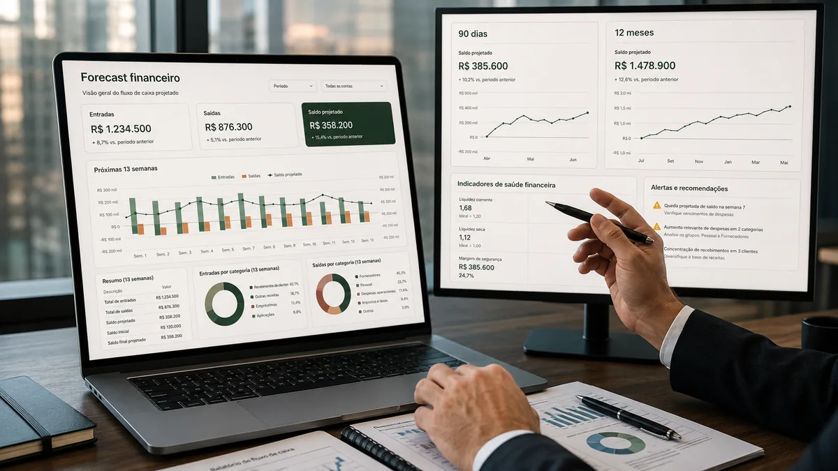 Forecast financeiro para prever caixa da empresa