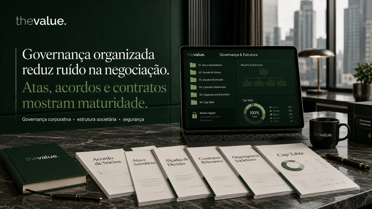 Governança e contratos organizados no data room