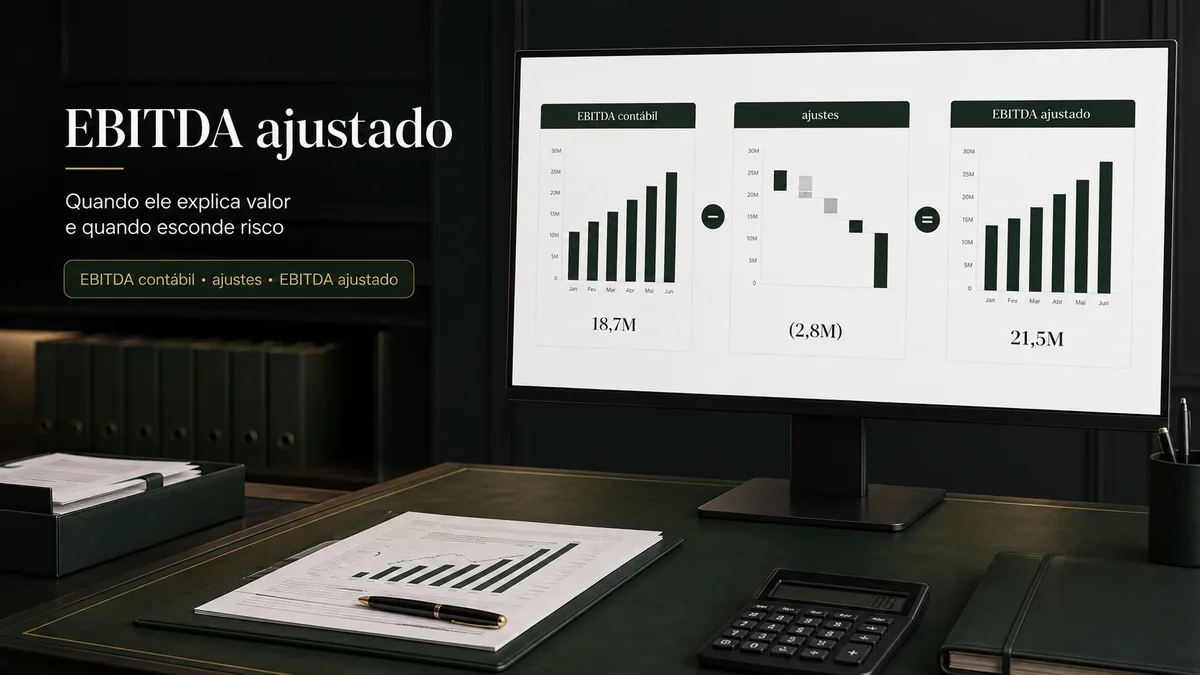 EBITDA contábil, ajustes e EBITDA ajustado: quando explica valor e quando esconde risco