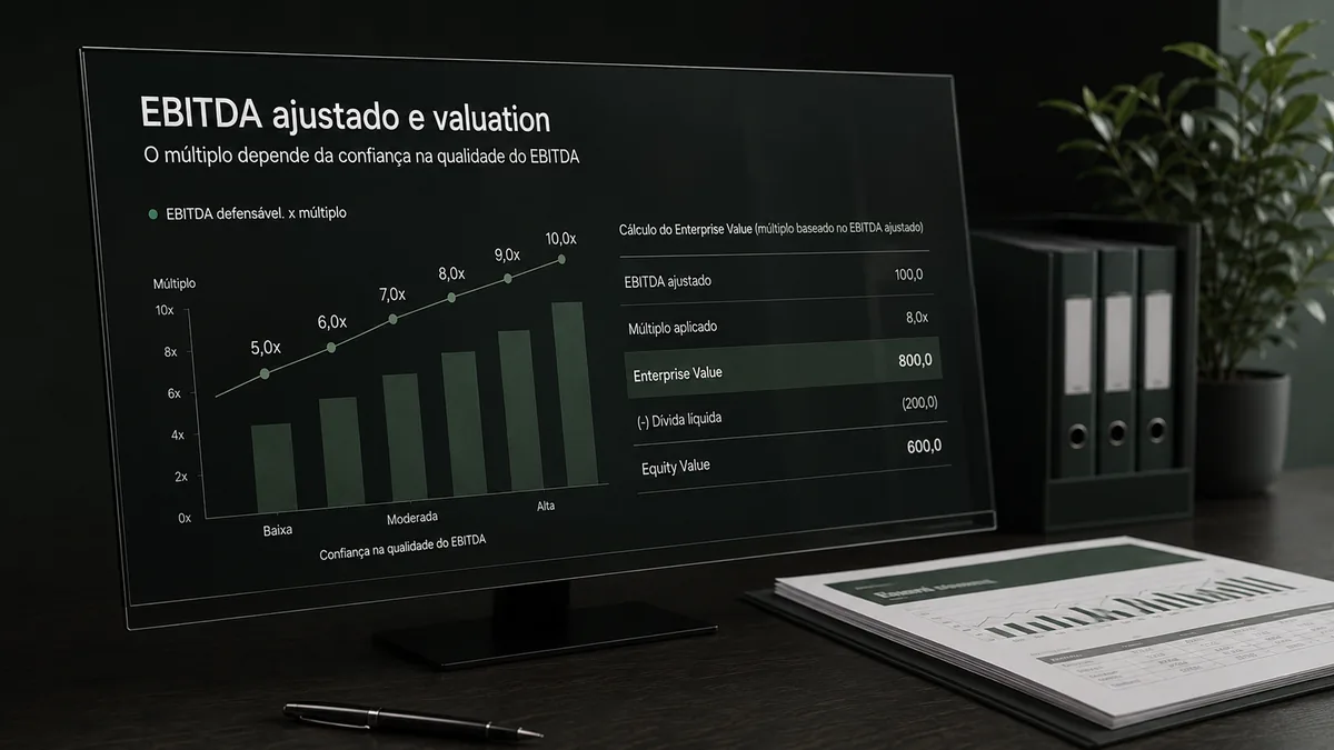 EBITDA ajustado e múltiplo de valuation: o múltiplo depende da qualidade do EBITDA