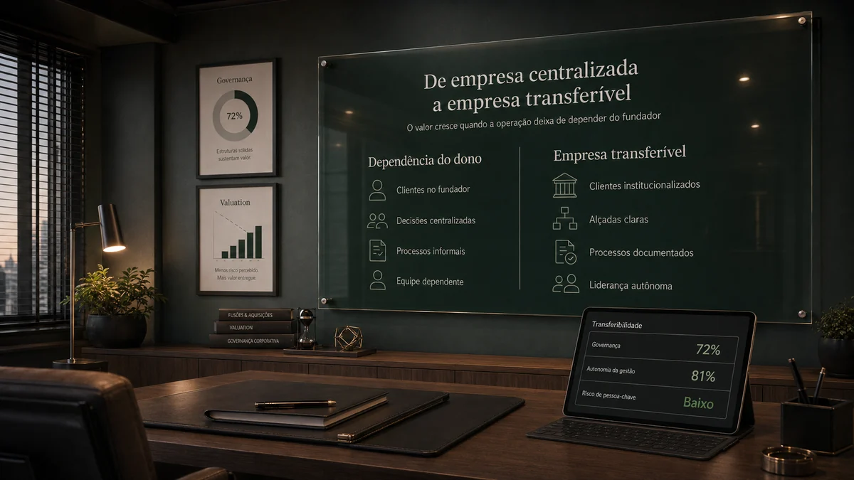Dependência do fundador versus empresa profissionalizada