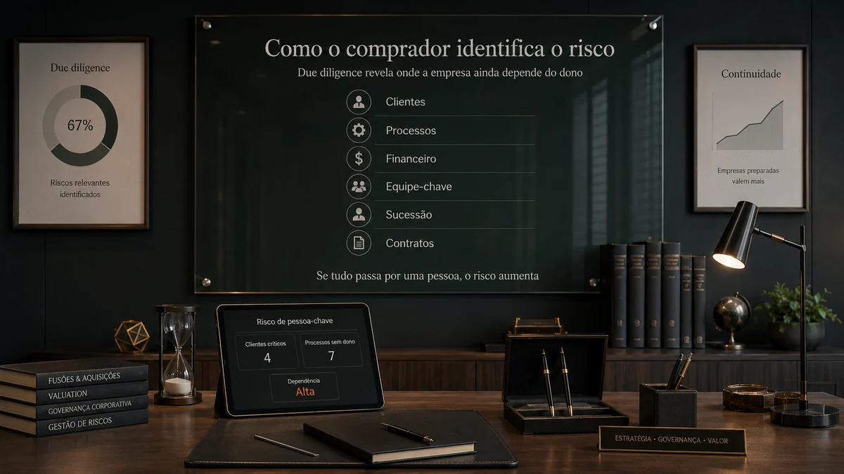 Comprador avaliando risco de pessoa-chave em M&A