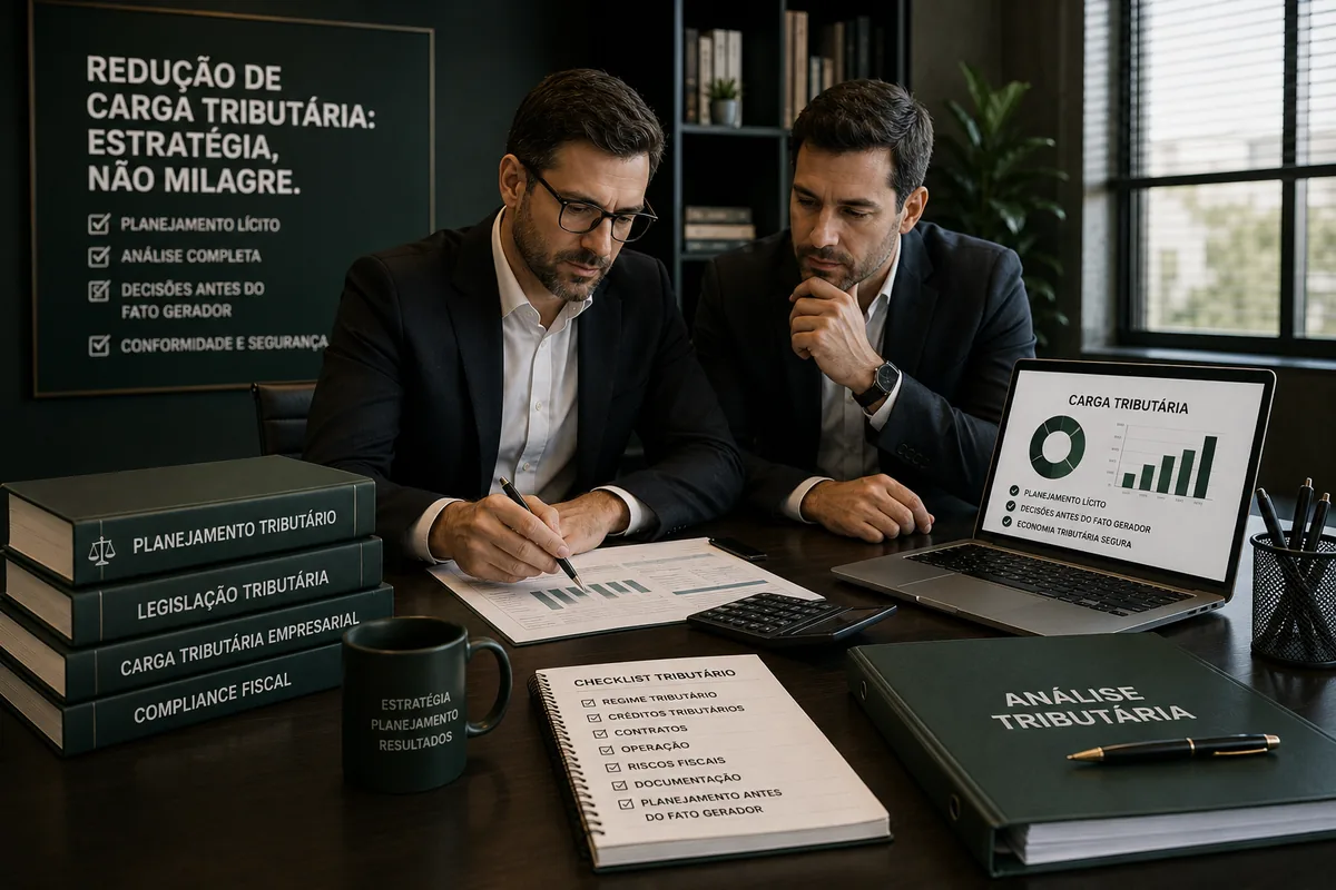Redução de carga tributária com planejamento estratégico