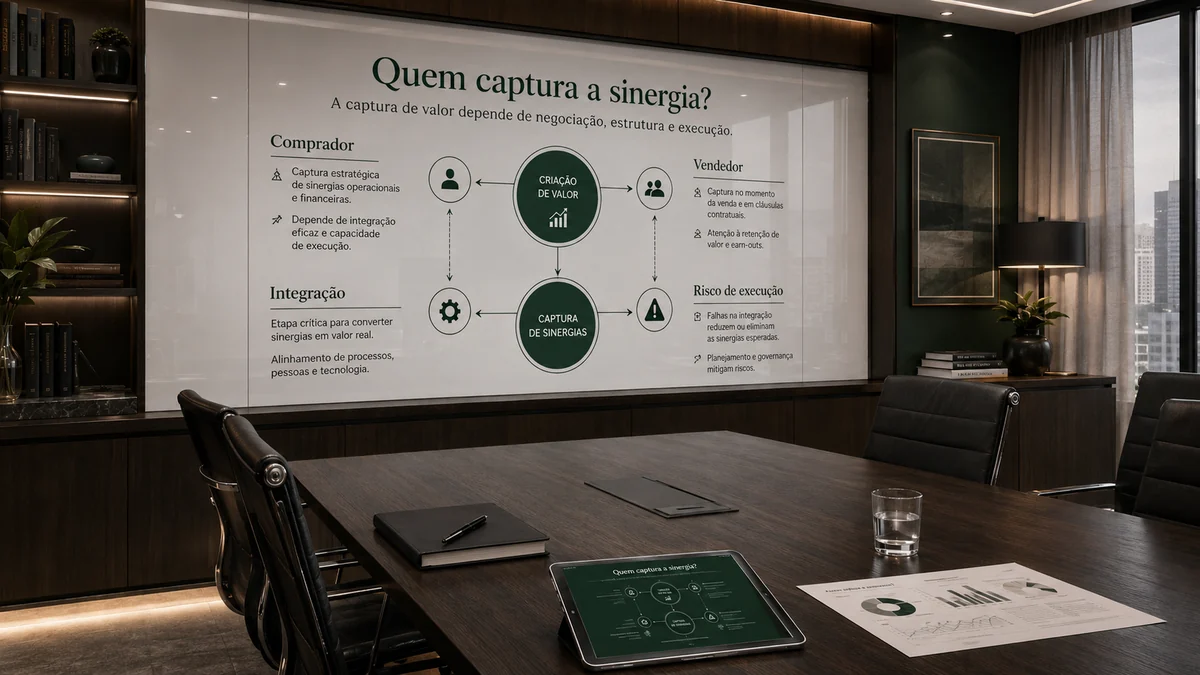 Tipos de sinergia em M&A: custo, receita, operação e estratégia
