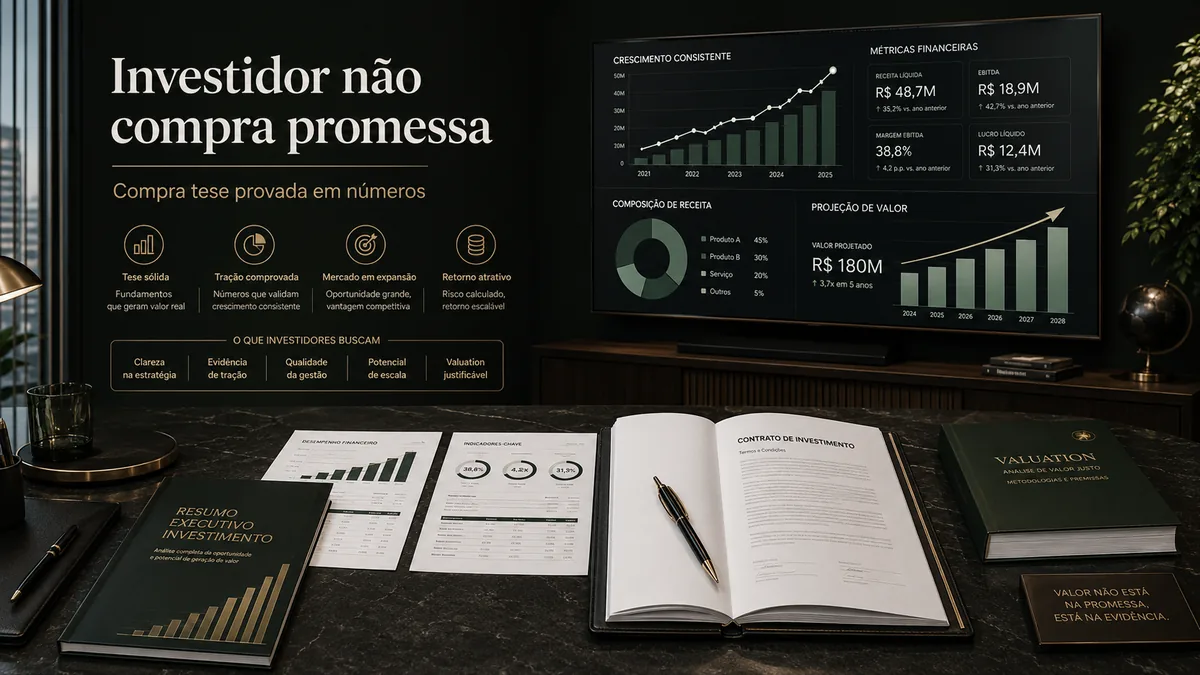Valuation para captação de investimento sustentado por números